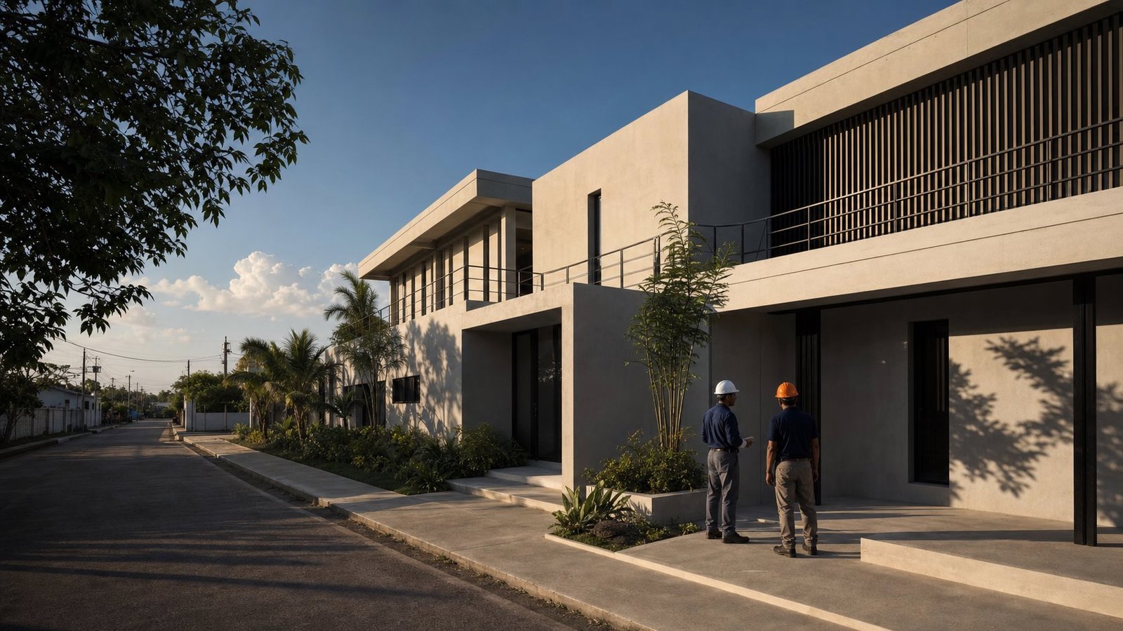 Bâtiment achevé après réalisation des travaux