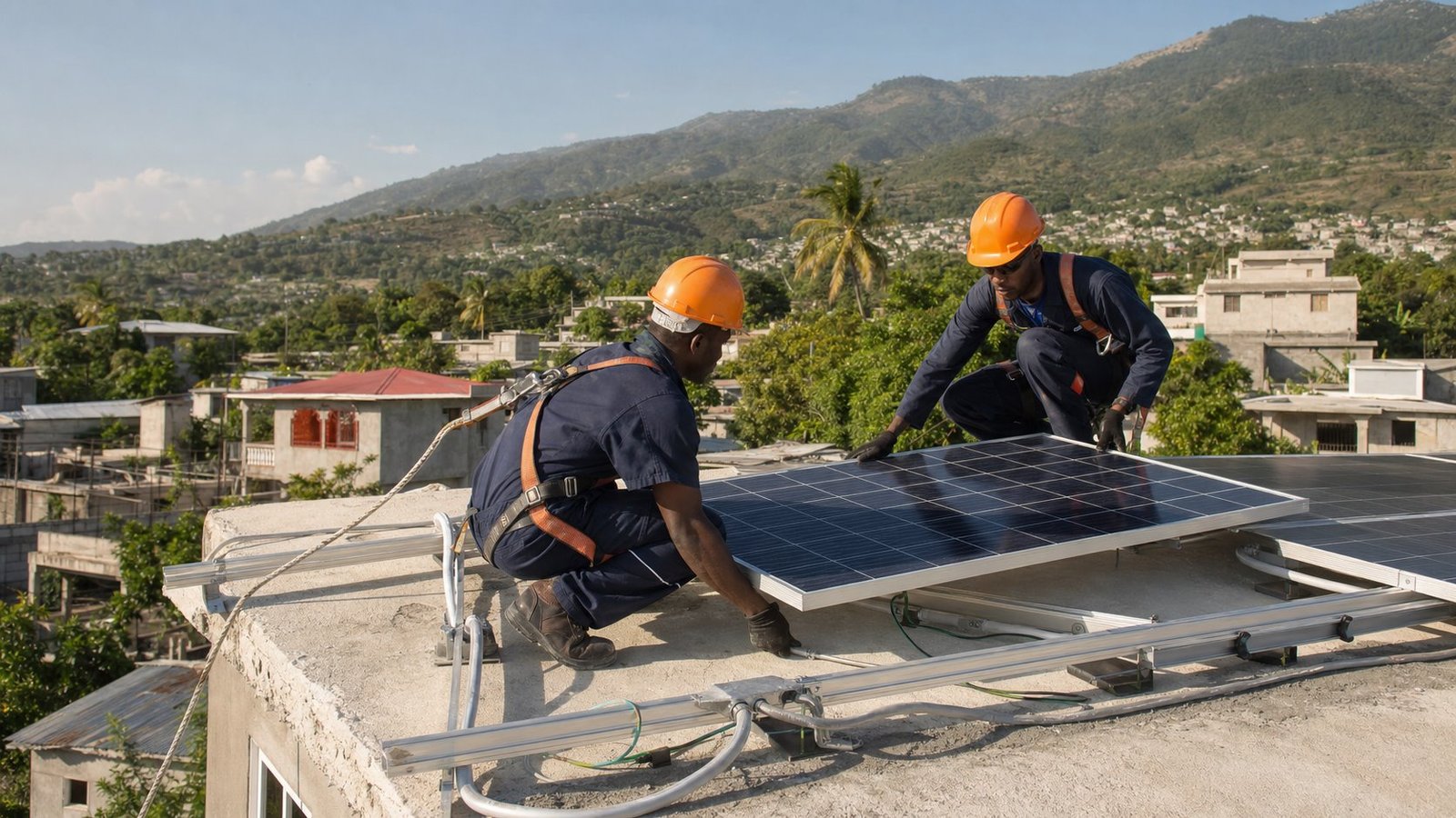 Installation de panneaux solaires